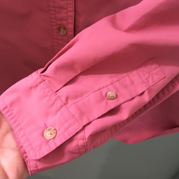 Coolibar Pink Coolmax Mesh UPF 50+ Button Up Shirt - Picture 6 of 7